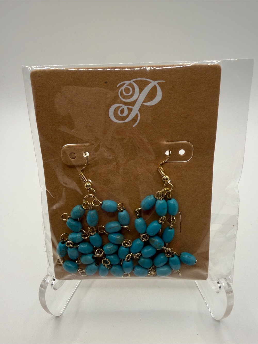 NWT Plunder Turquoise Beaded Dangle Earrings